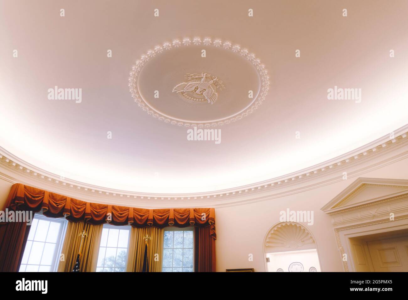 Replica of the Presidents Oval Office at The New York Historical Society & Library, NYC, USA Stock Photo