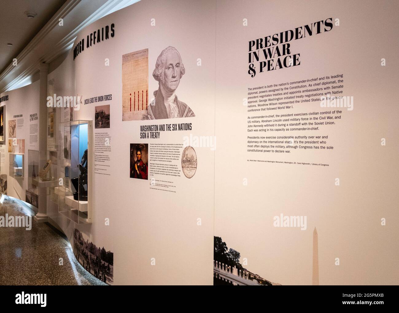 'Meet the Presidents' gallery at The New York Historical Society & Library, NYC, USA Stock Photo