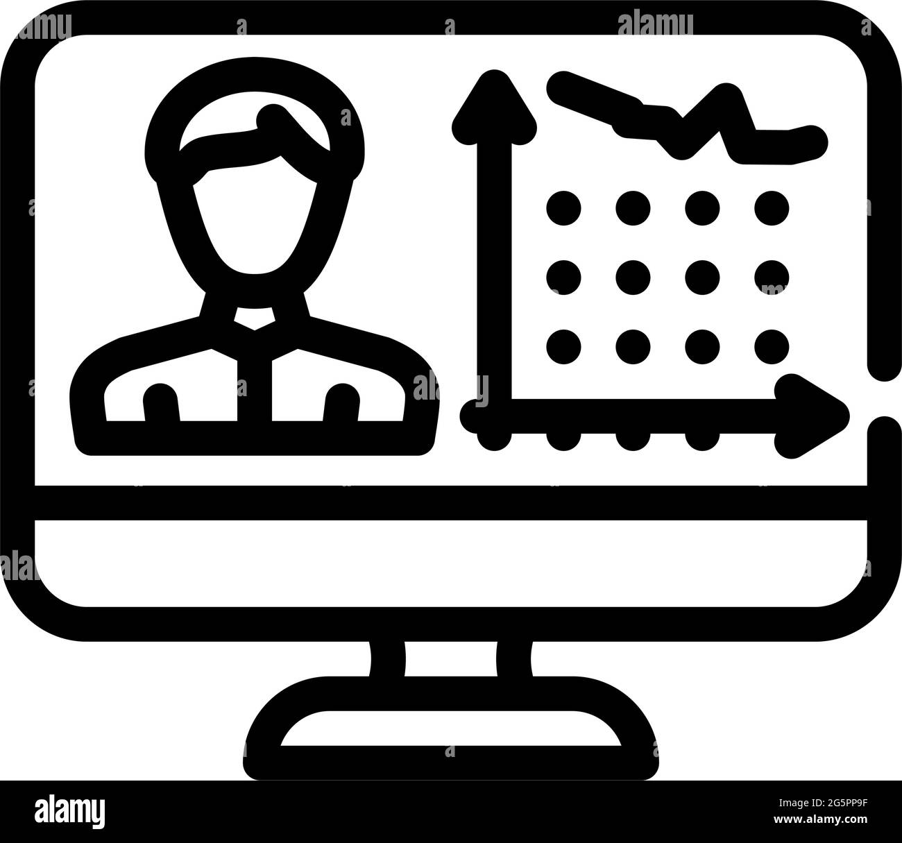 client activity analysis kyc line icon vector illustration Stock Vector ...
