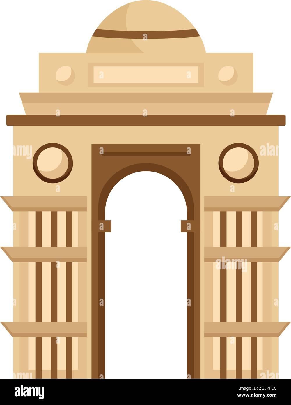 Indian gate icon Stock Vector