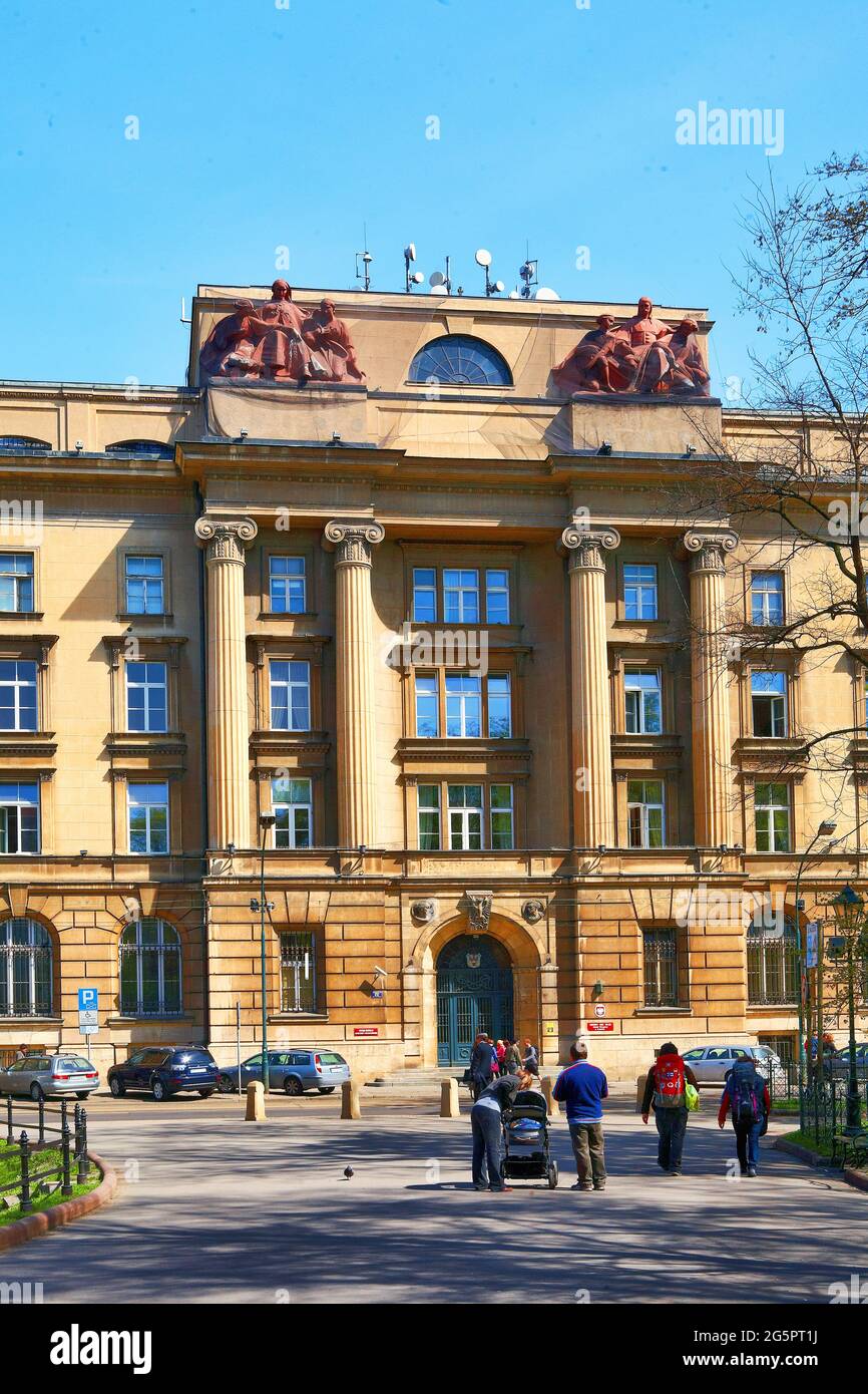Poland, Krakow, National Polish Bank building Stock Photo