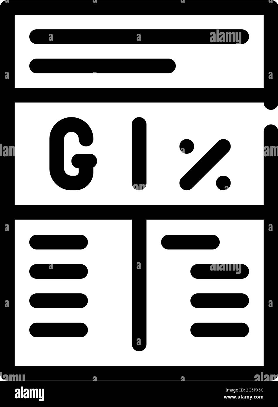 ratio in grams and percent line icon vector illustration Stock Vector ...
