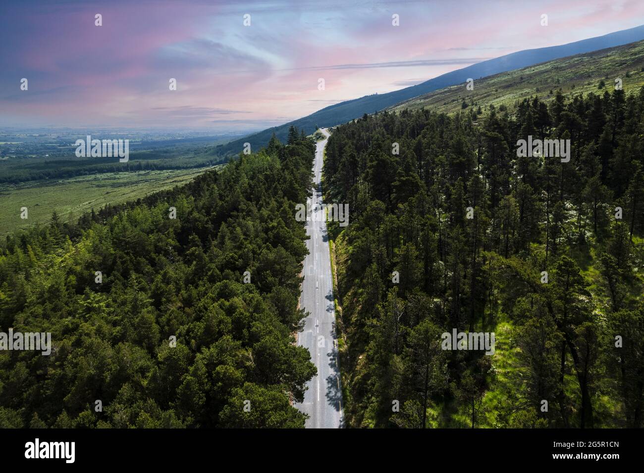 The road leading up to the Vee Pass in the Knockmealdown mountains in Clogheen county Tipperary, Ireland Stock Photo