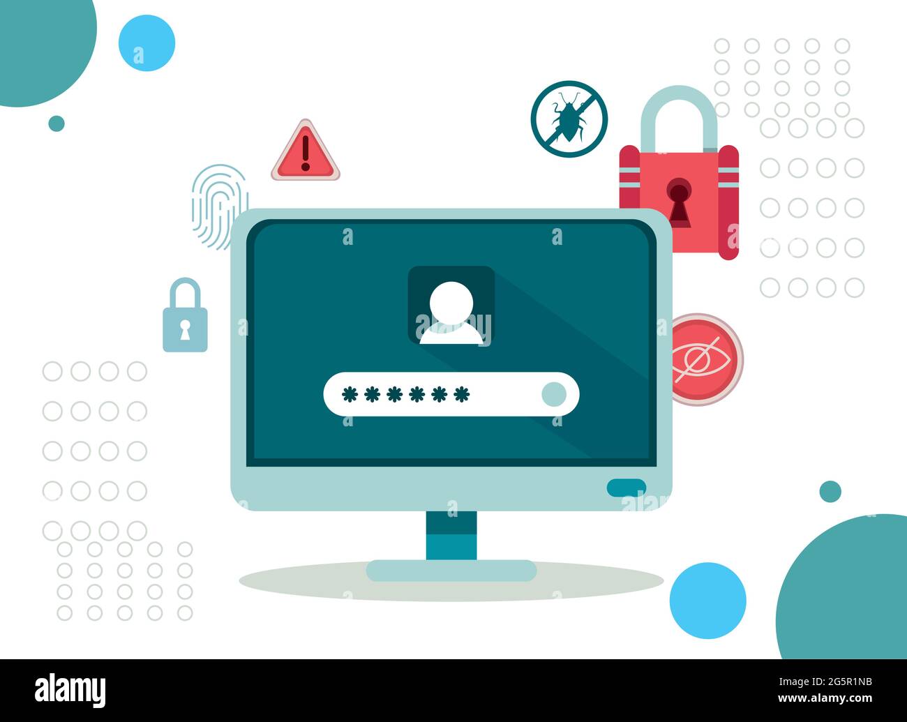cyber security in desktop Stock Vector Image & Art - Alamy
