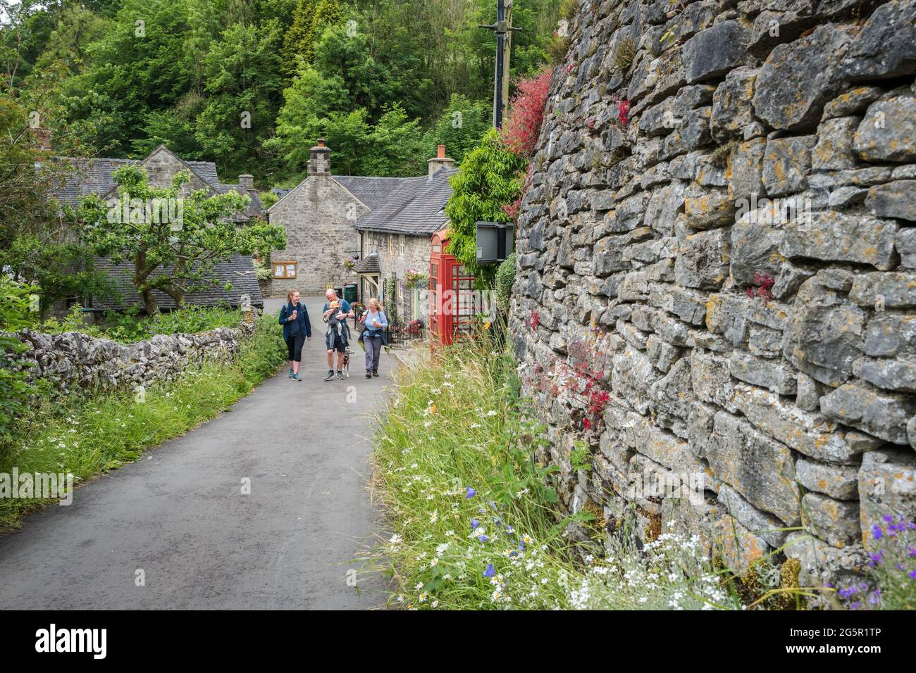 Small Staffoldshire village of Milldale. Stock Photo