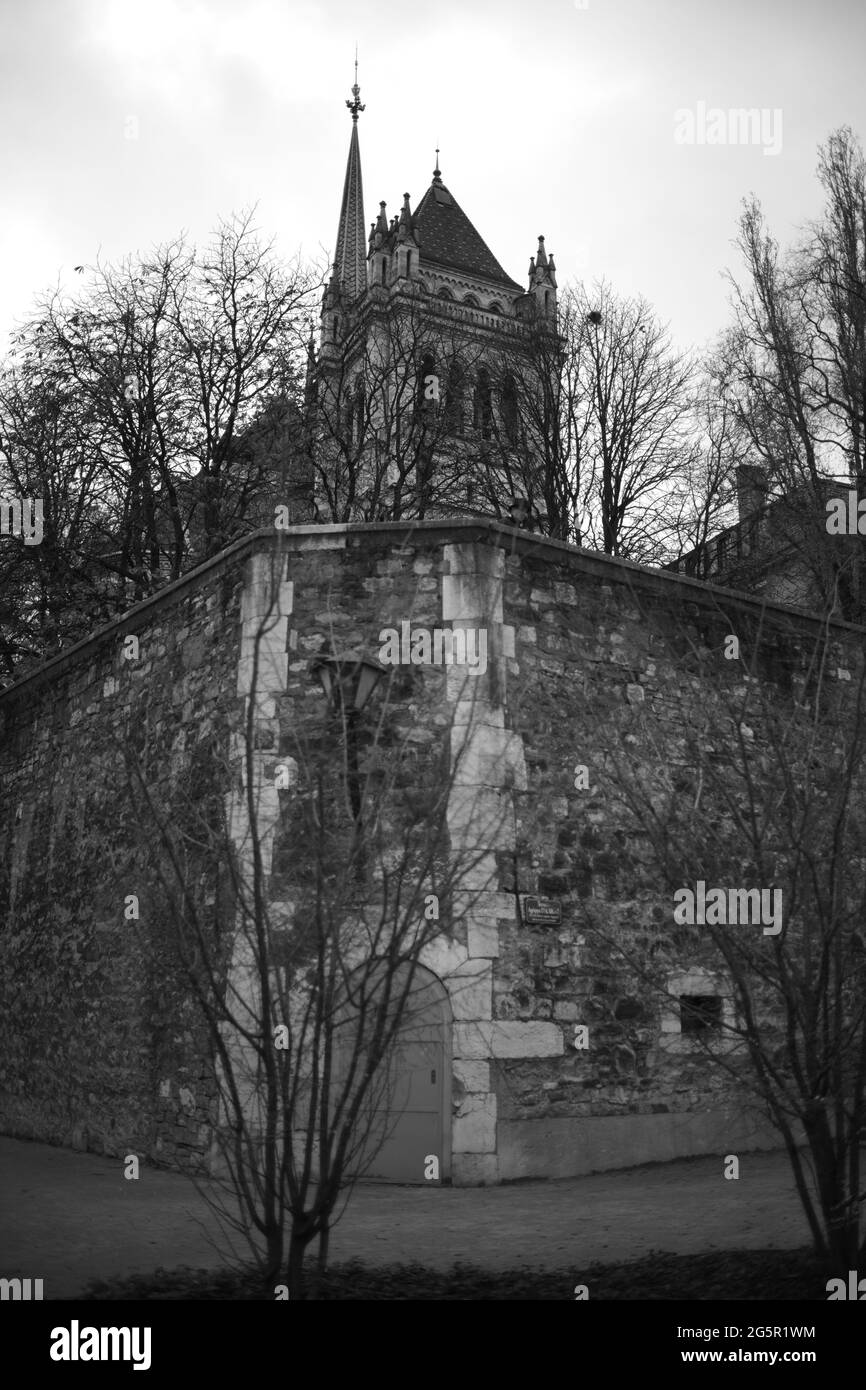 View of st Pierre Cathedral, Geneva, Switzerland Stock Photo