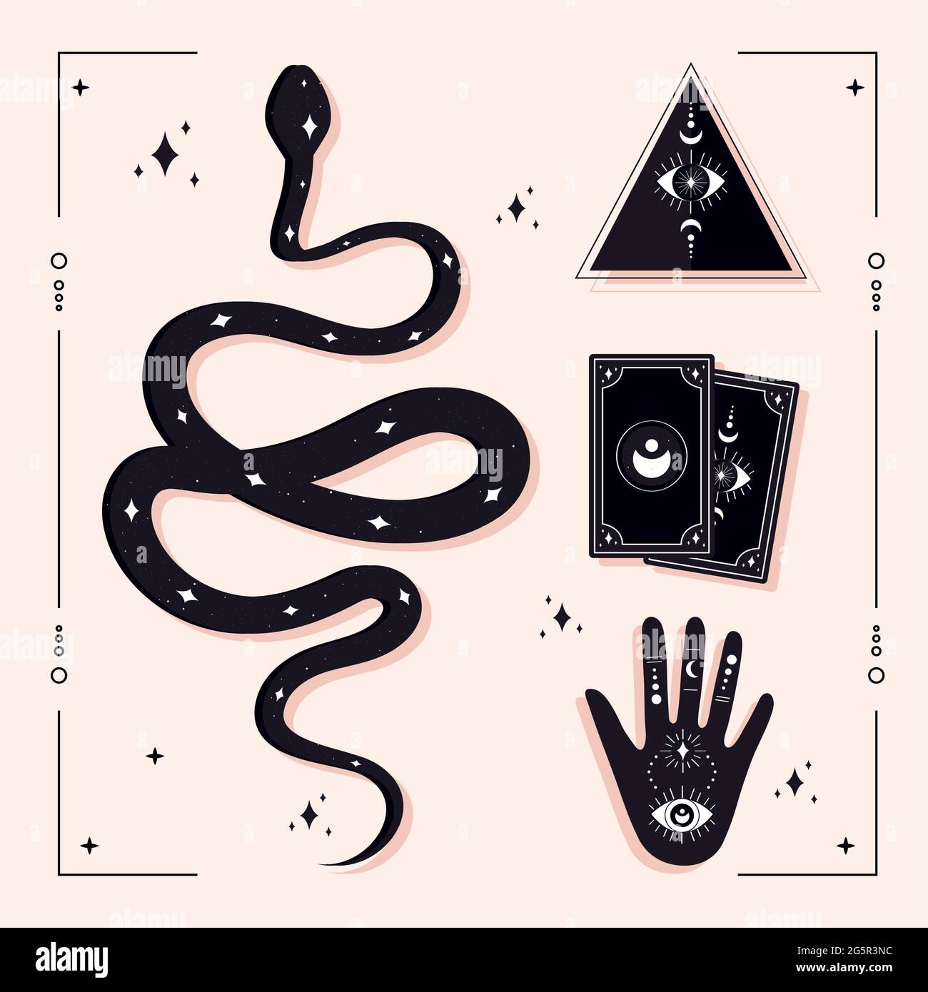 esoteric snake and icon set Stock Vector Image & Art - Alamy
