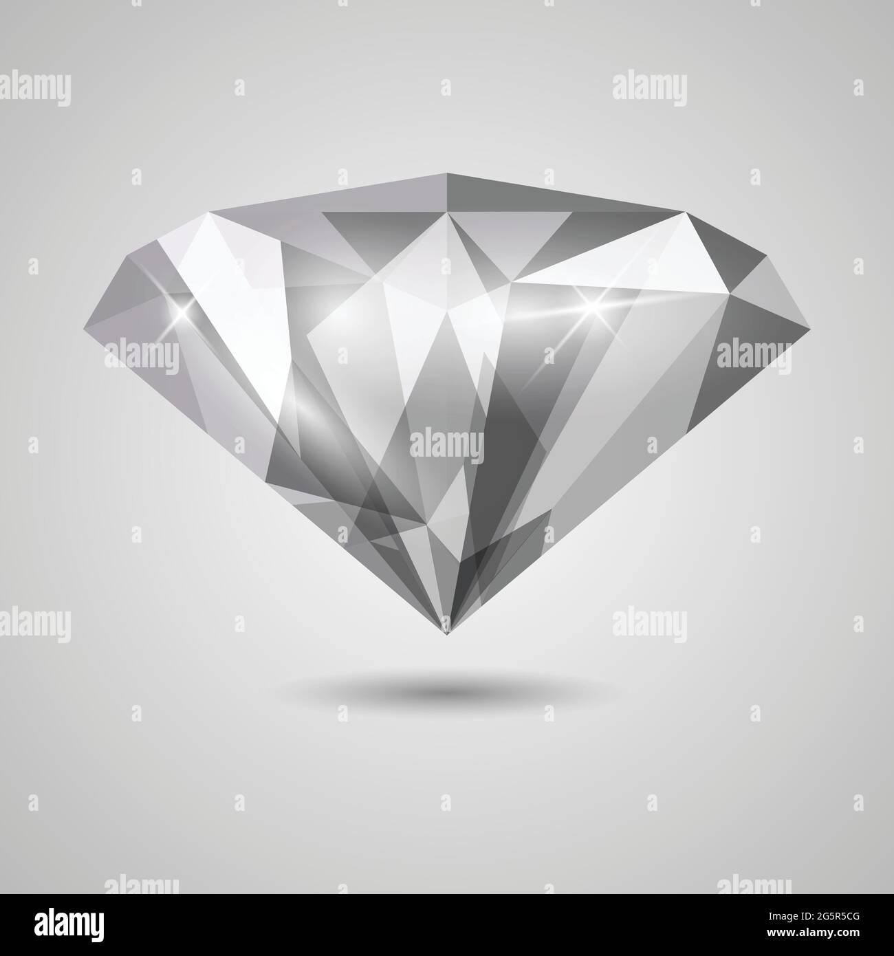 Vector diamond on gray background Stock Vector Image & Art - Alamy