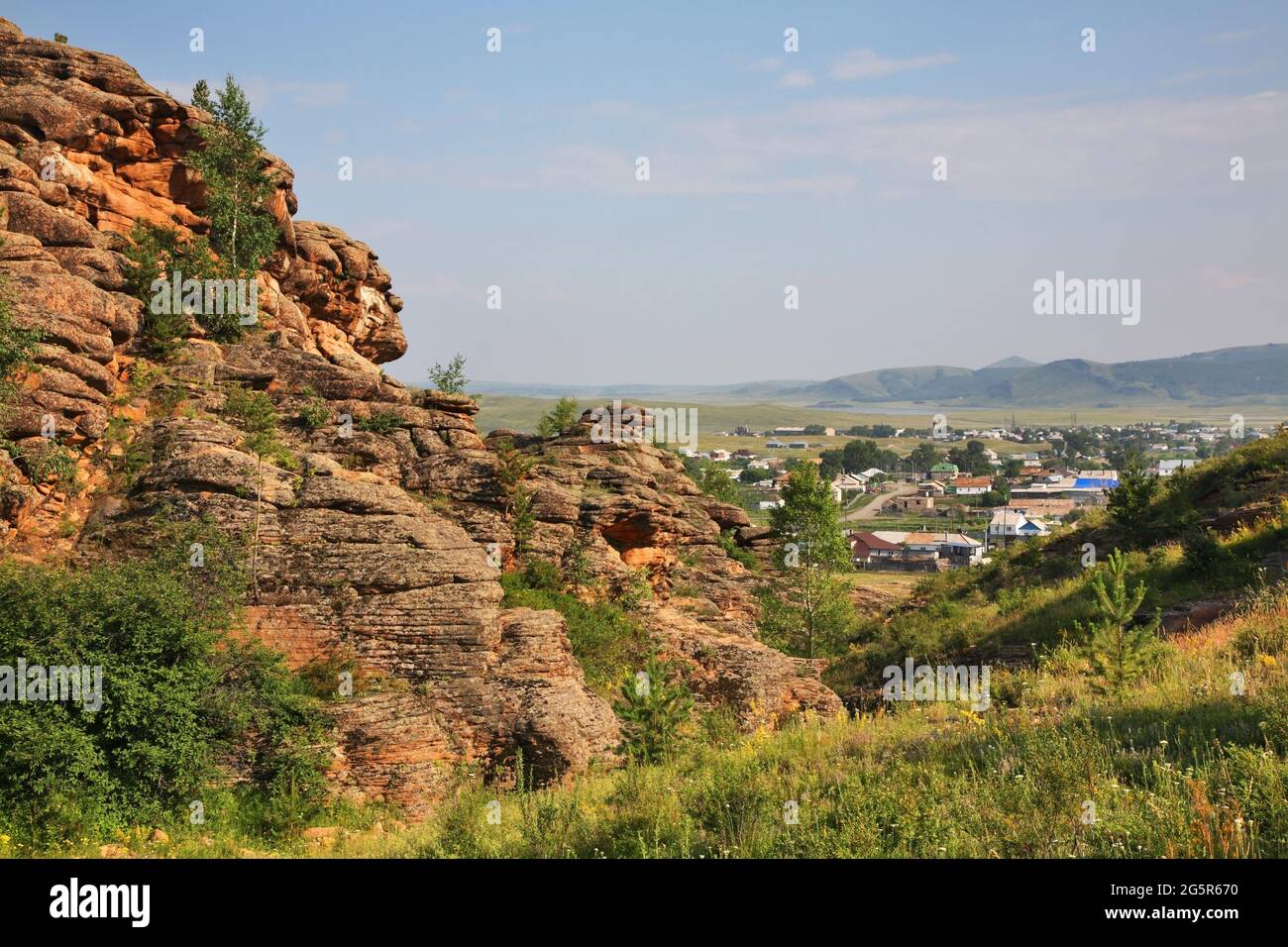 View of Karkaralinsk. Karaganda Oblast. Kazakhstan Stock Photo