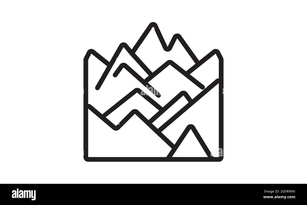 Mountain icon on white background vector image Stock Vector Image & Art ...