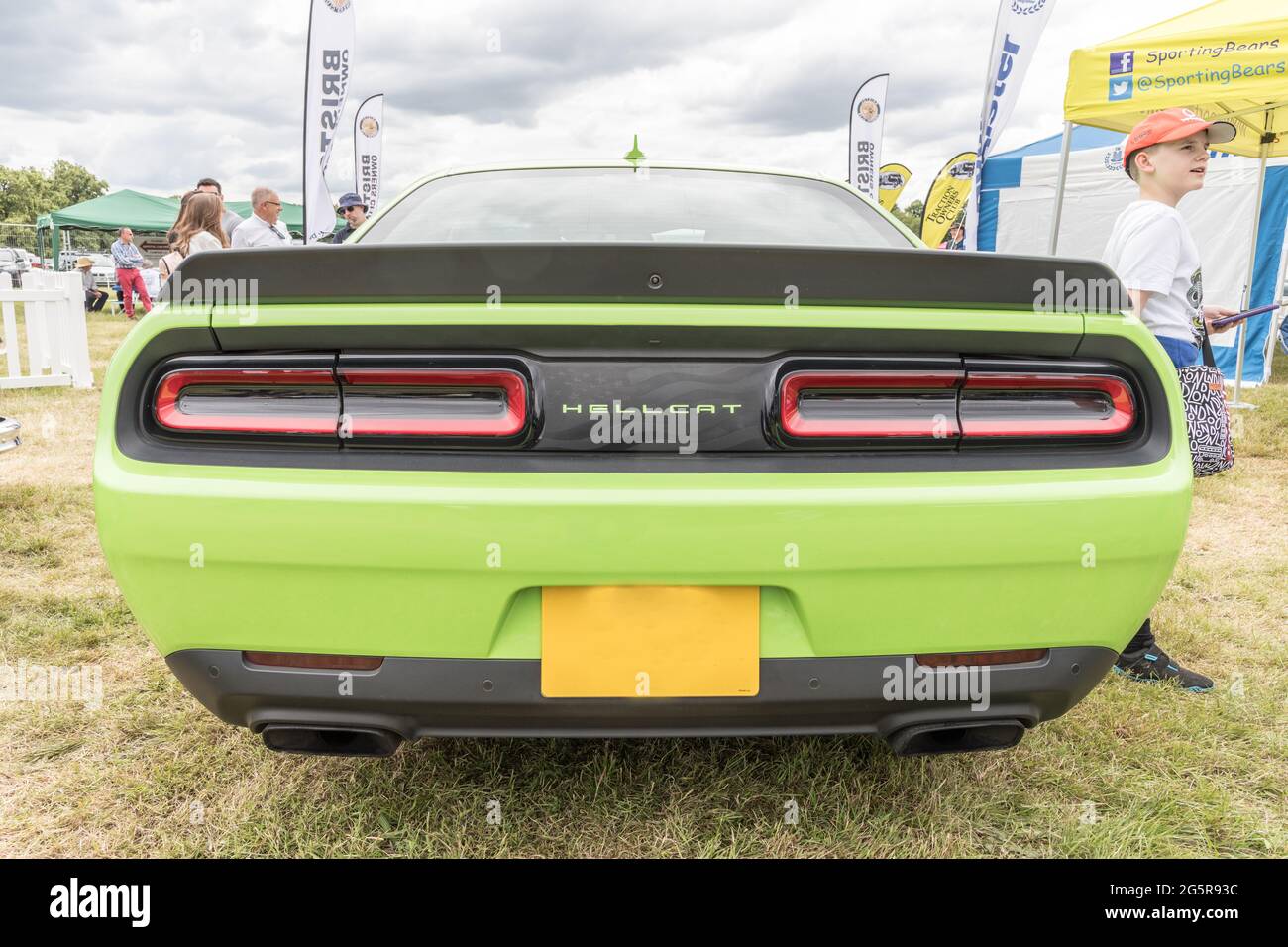 A Dodge Challenger Helcat At The Classic Car show Syon Park London 2021