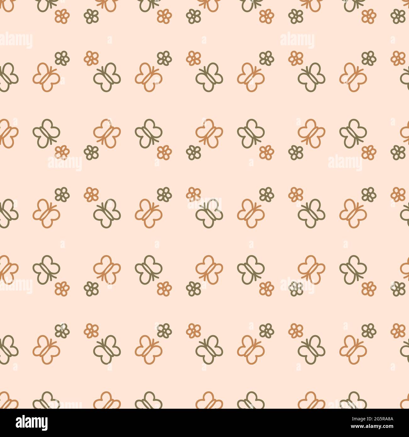 Seamless background butterfly gender neutral pattern. Whimsical