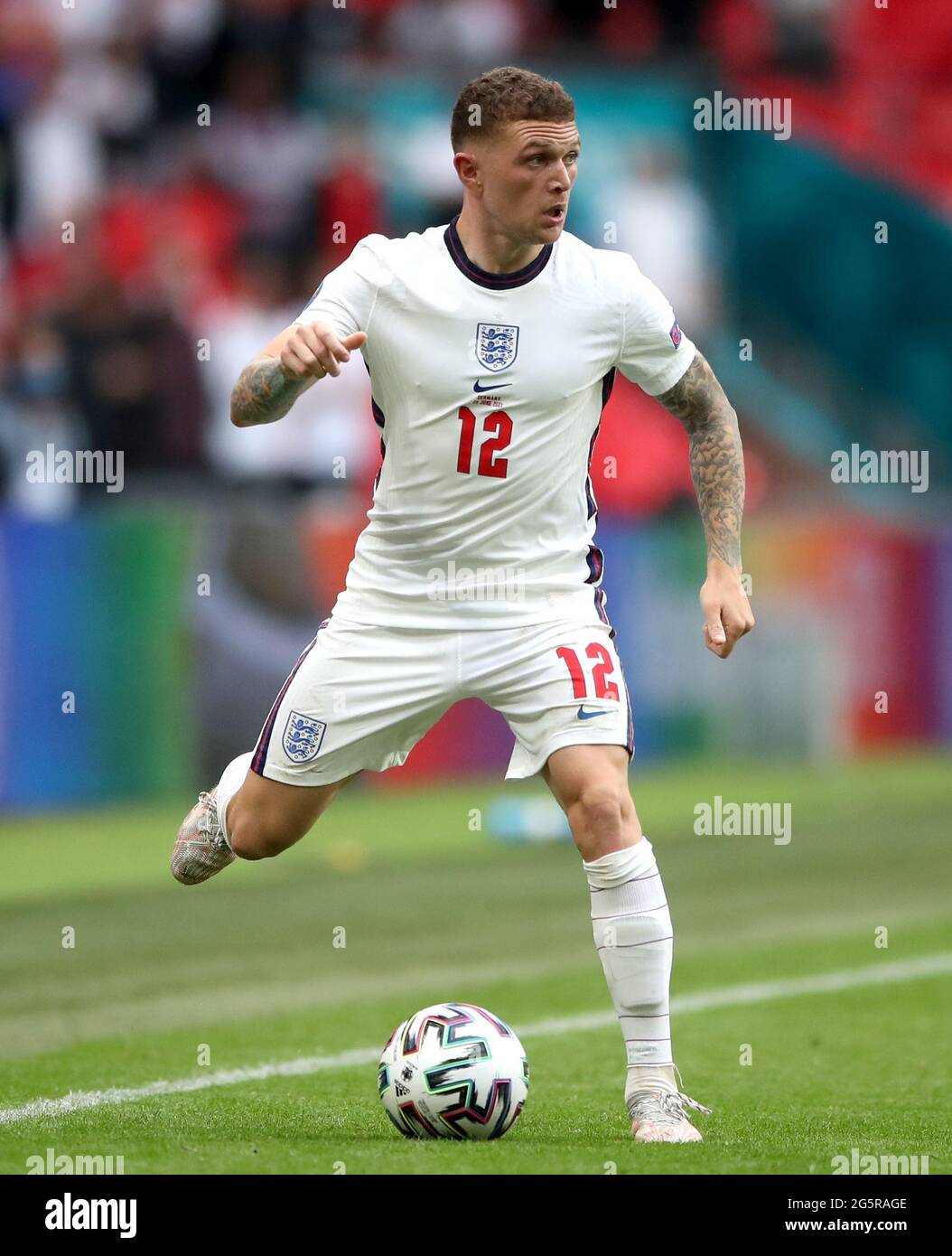 England's Kieran Trippier during the UEFA Euro 2020 round of 16 match ...