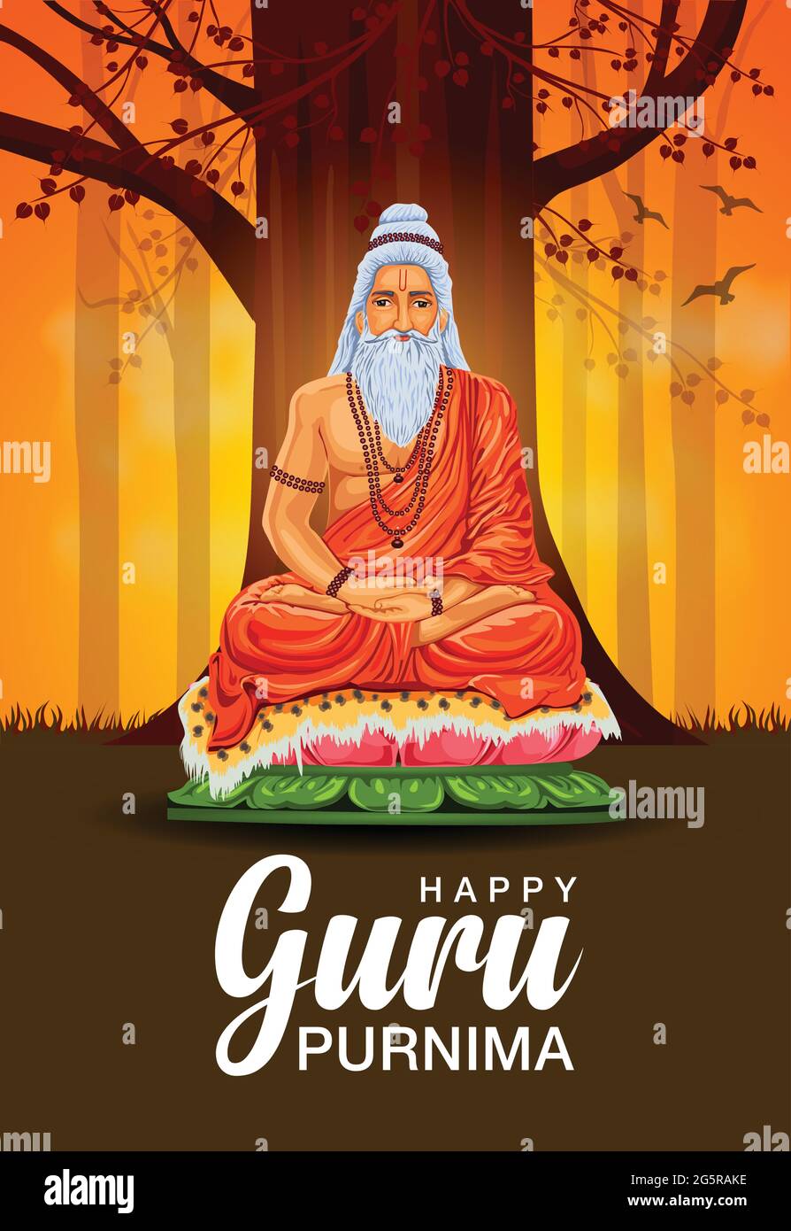 Premium Vector  Guru purnima illustration continuous drawing single line  art