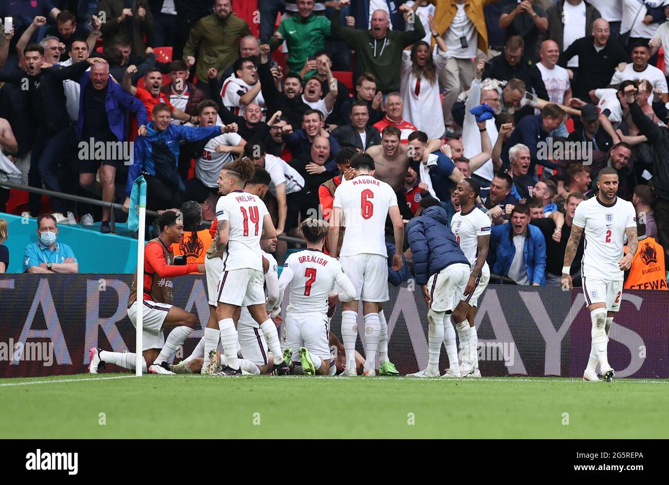 London, UK. 29th June, 2021. Football European Championship, England