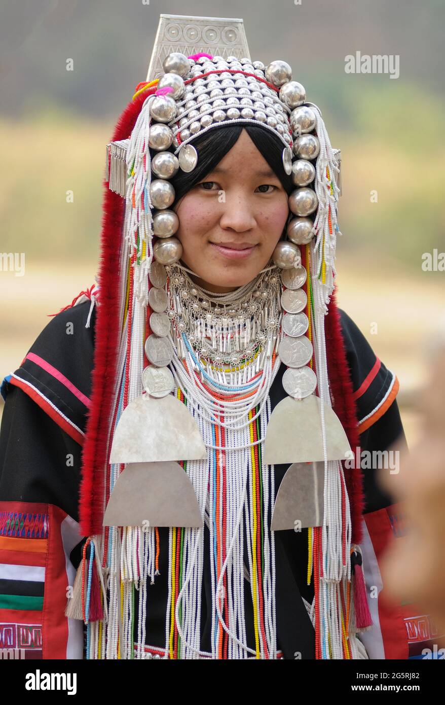 Southeast Asia, Thailand, Chiang Rai Province, Akha, girl, Stock Photo