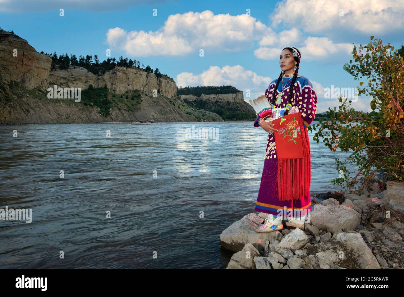 USA, Montana, Billings, Lakisha Flores, Crow Tribe MR 0635 Stock Photo