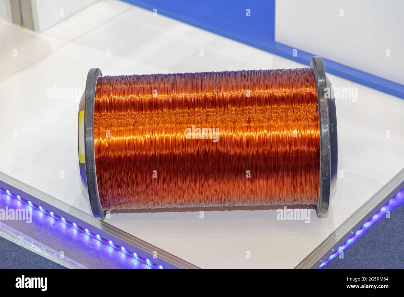 New Thin Copper Wire Coil at Spool Bobbin Supply Stock Photo Alamy