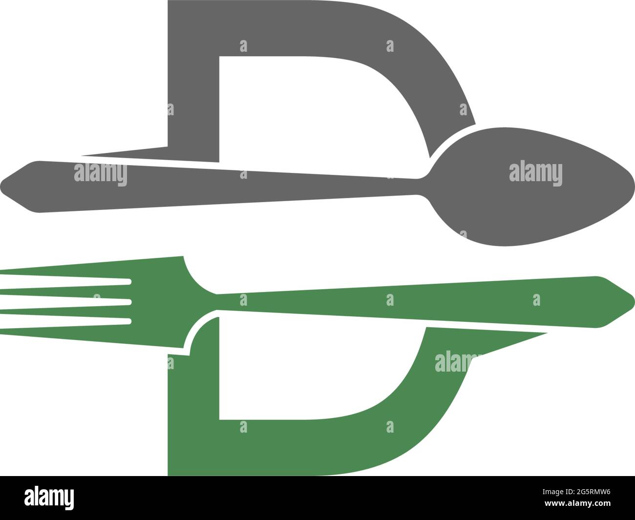 Letter D with fork and spoon logo icon design vector illustration Stock ...