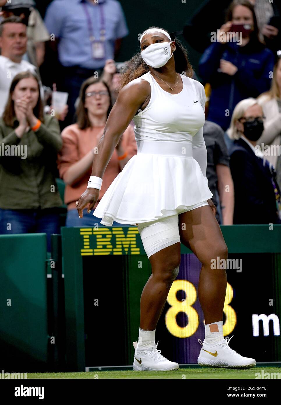Serena Williams retires from her first round ladies' singles match