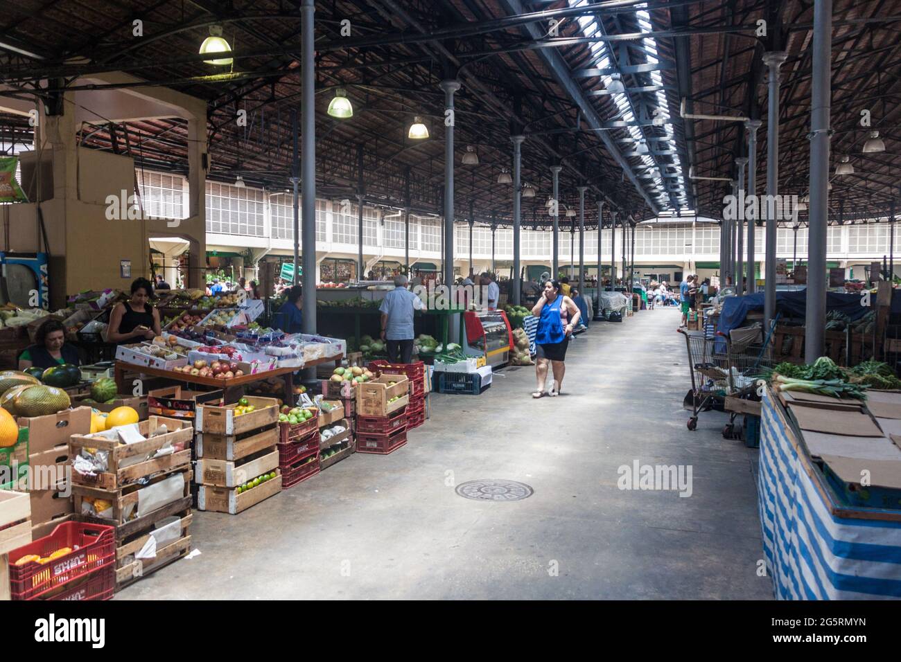 SAO PAULO, BRAZIL - FEBRUARY 3, 2015: View of Mercado Municipal market in Sao Paulo, Brazil Stock Photo