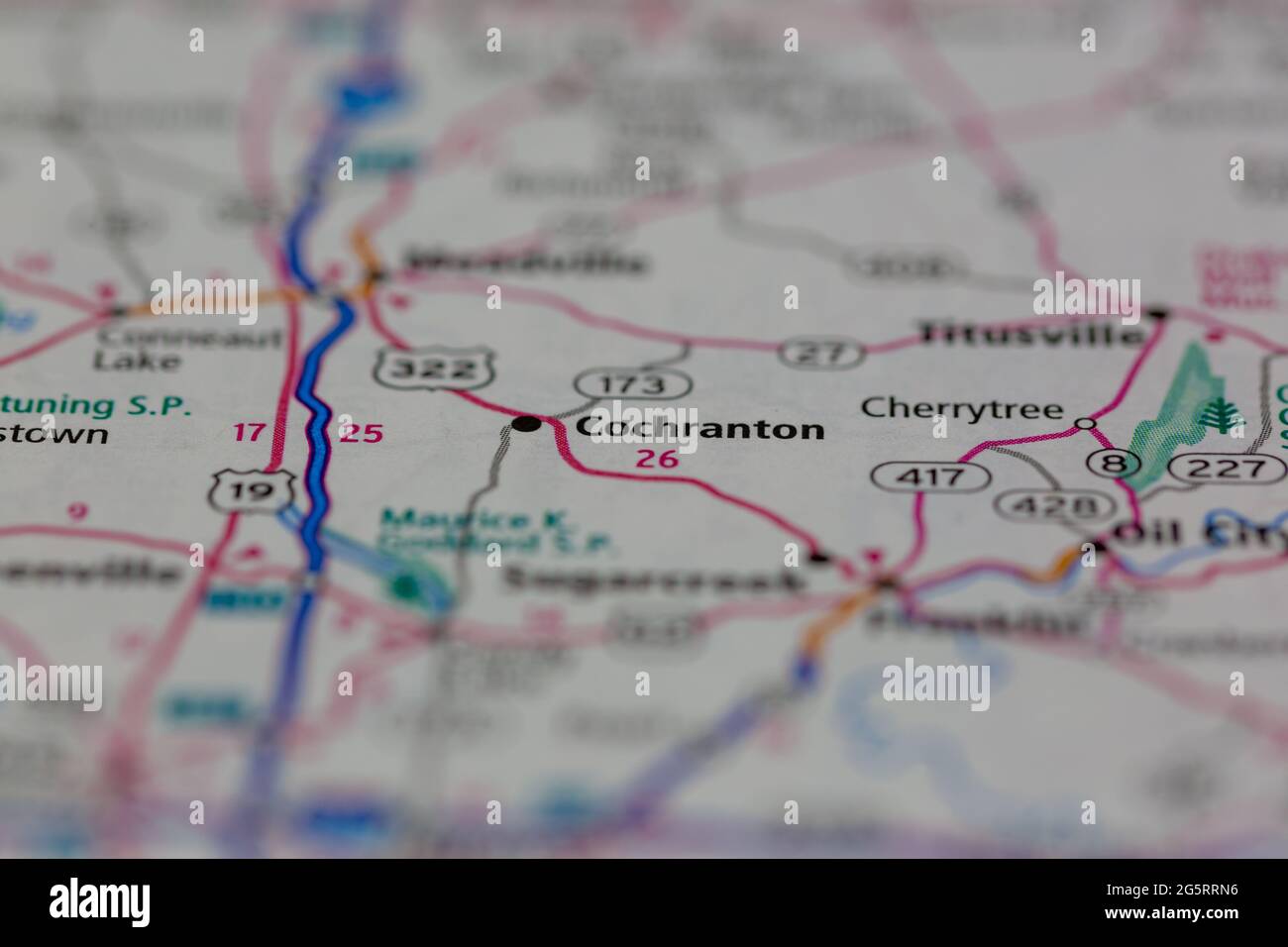 Cochranton pennsylvania map hires stock photography and images Alamy