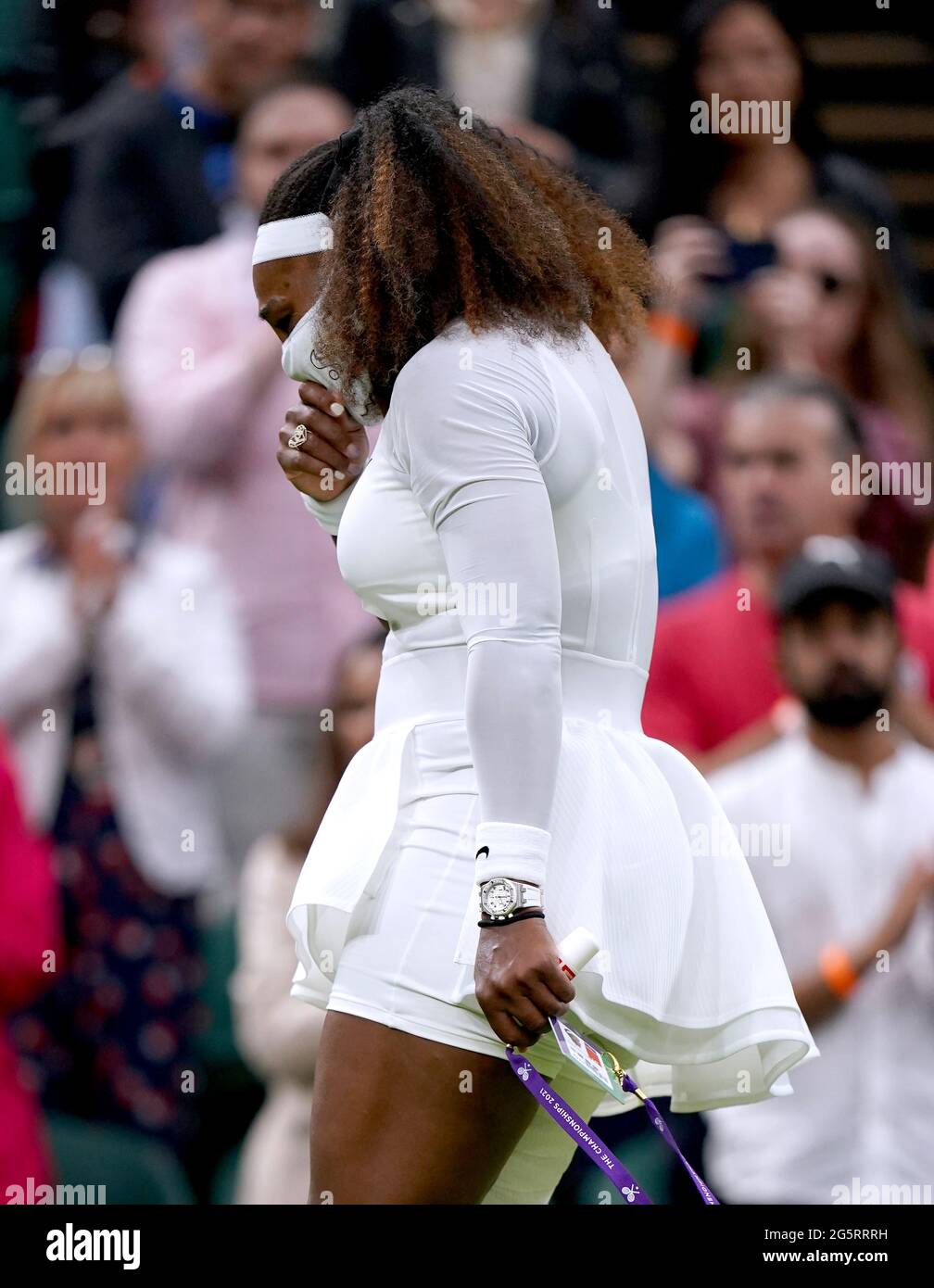 Serena Williams retires from her first round ladies' singles match