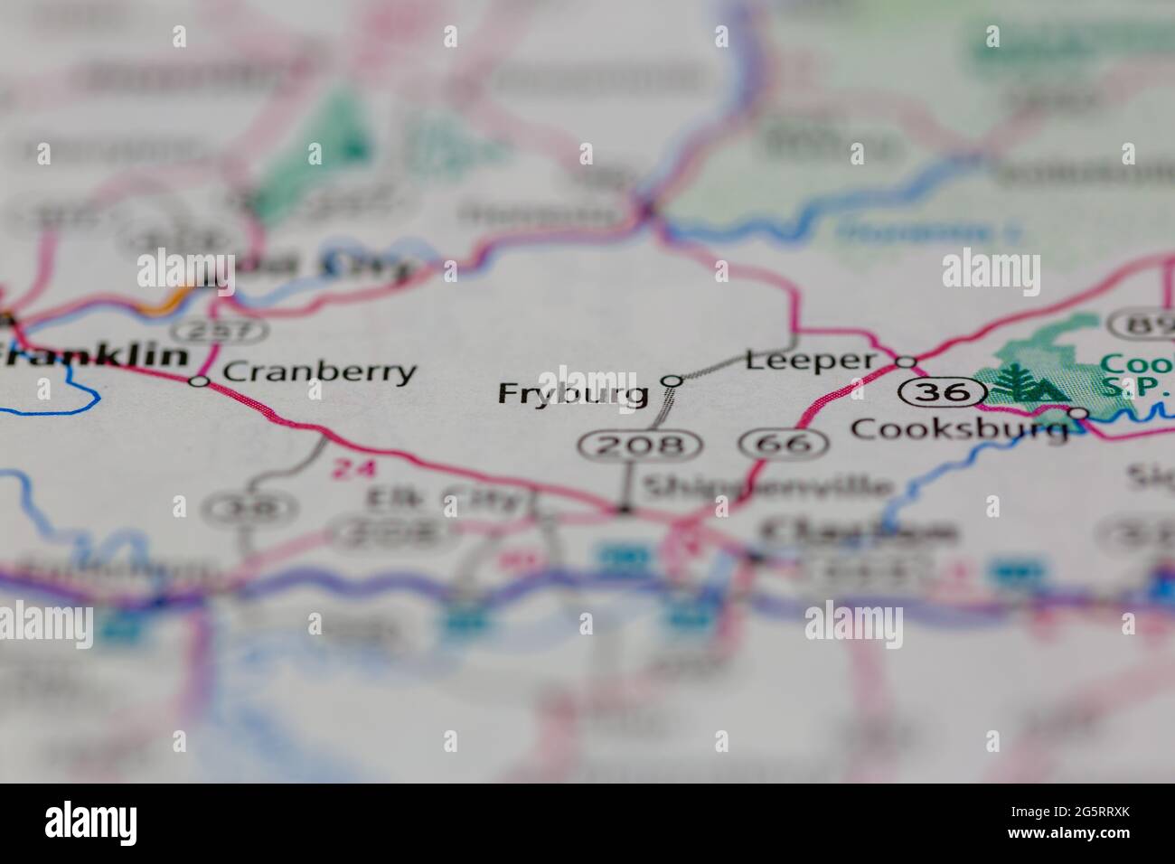 Fryburg pennsylvania map hires stock photography and images Alamy