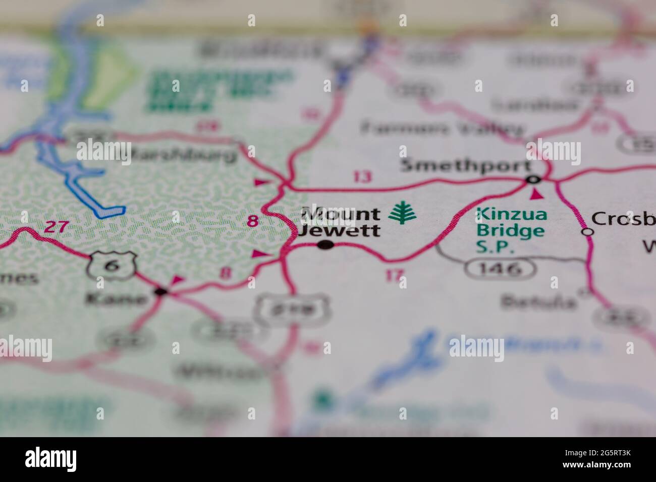 Mount jewett on a map hires stock photography and images Alamy