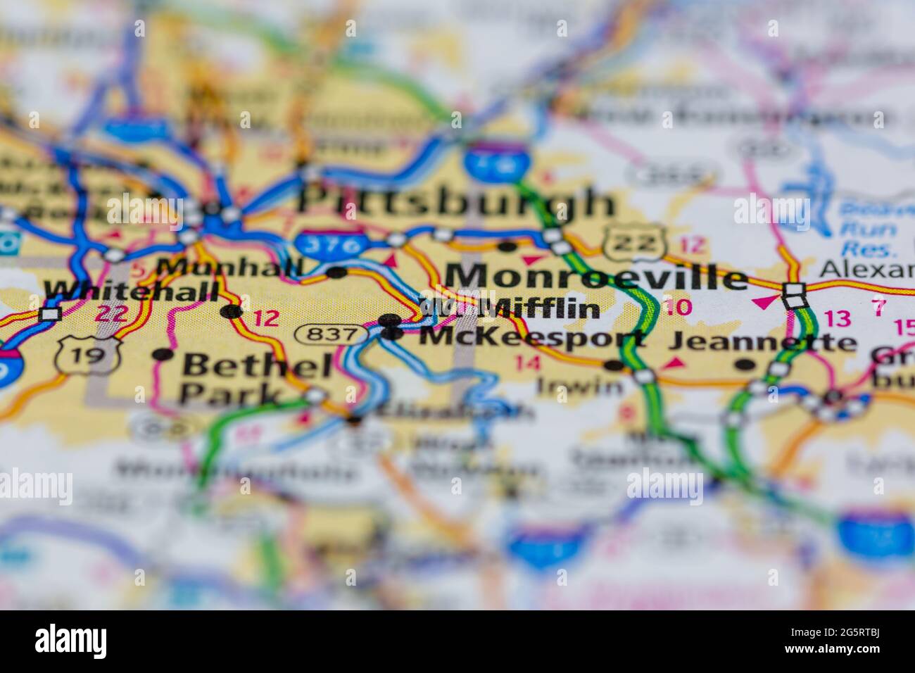 Map of west mifflin hires stock photography and images Alamy