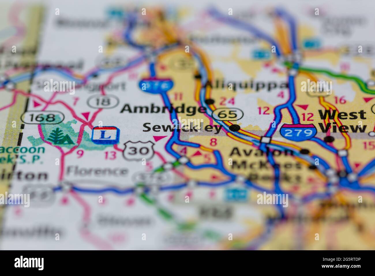 Map of sewickley pennsylvania hi-res stock photography and images - Alamy