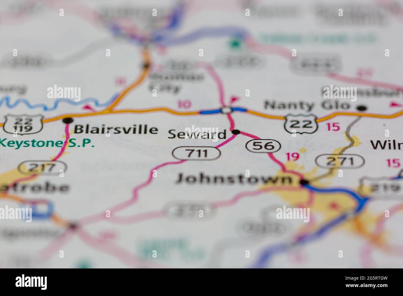 Seward on a map hires stock photography and images Alamy