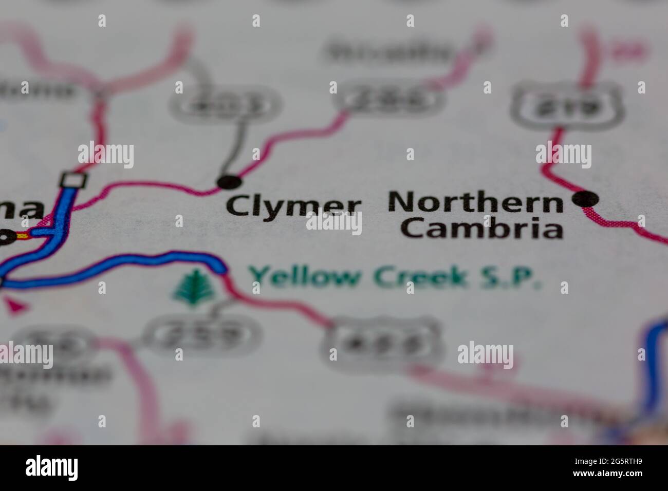 Map of clymer pennsylvania hires stock photography and images Alamy