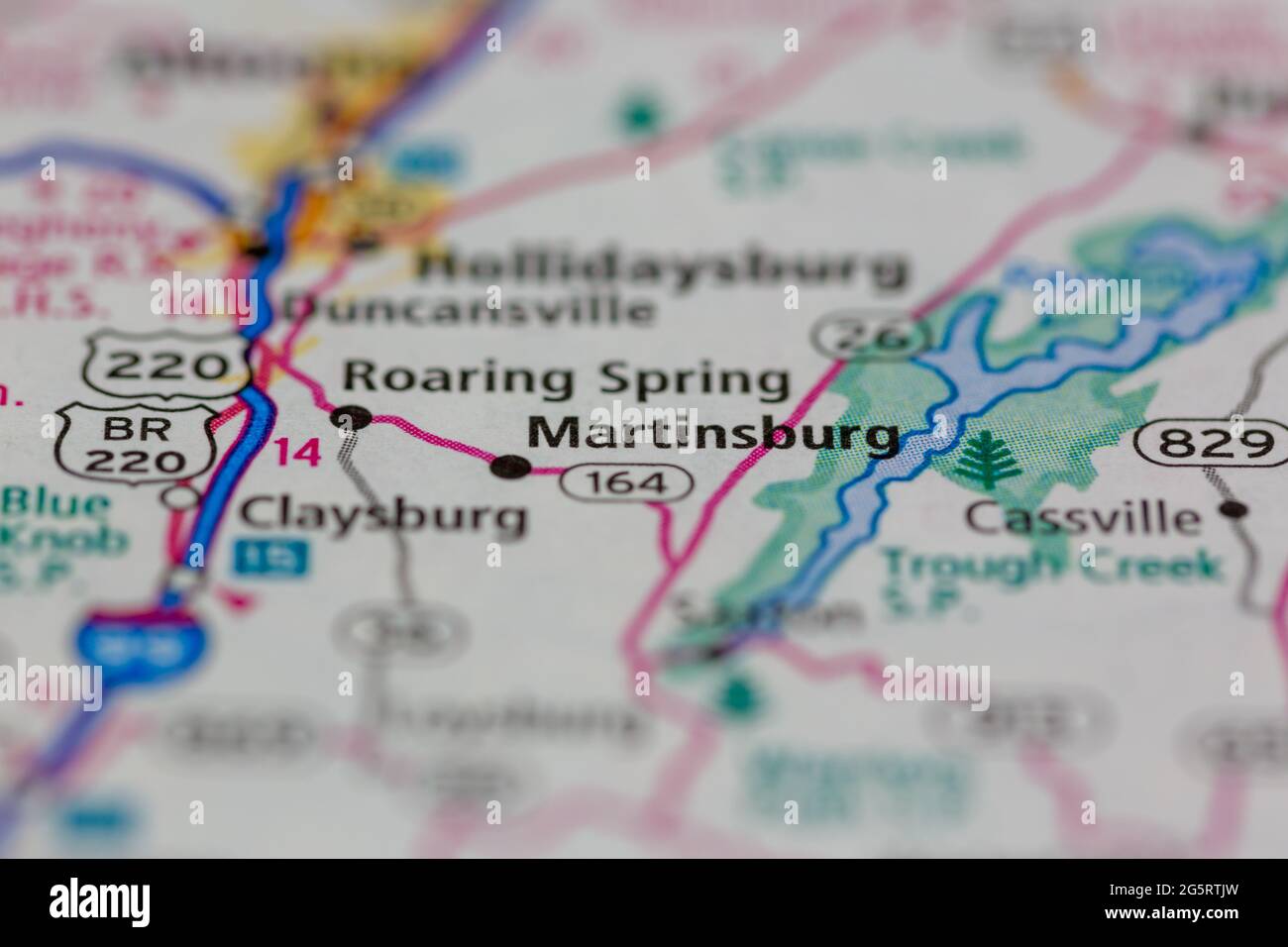 Martinsburg Pennsylvania Usa Shown On A Geography Map Or Road Map 2G5RTJW 