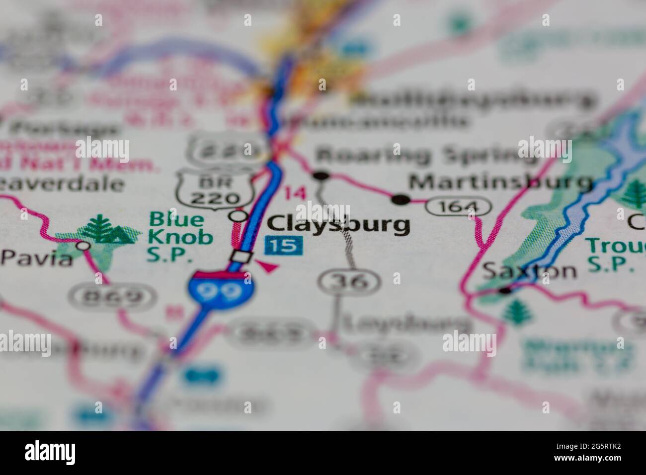 Claysburg pennsylvania map hires stock photography and images Alamy