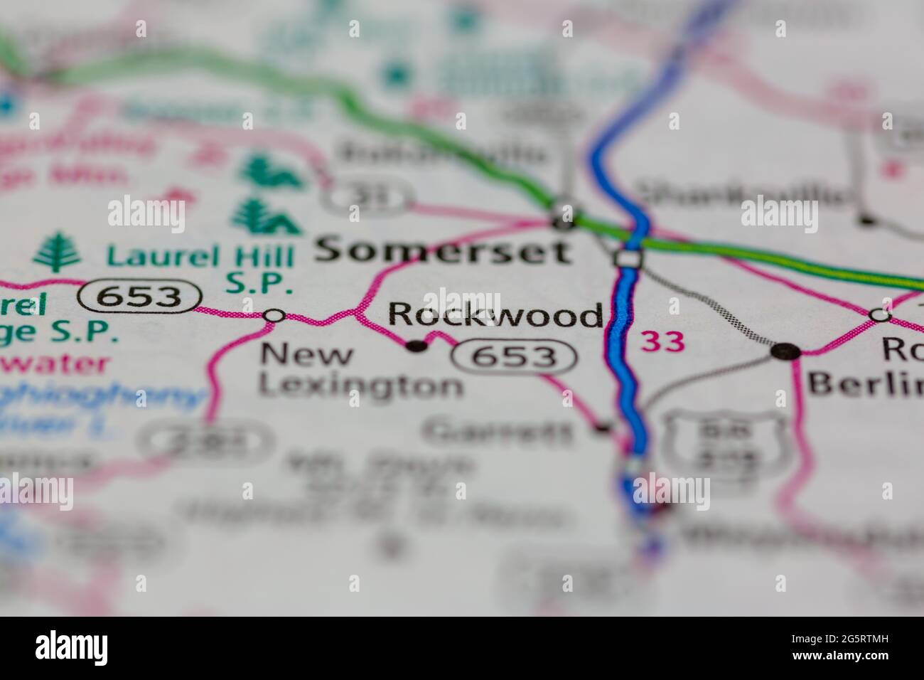 Rockwood pennsylvania map hires stock photography and images Alamy