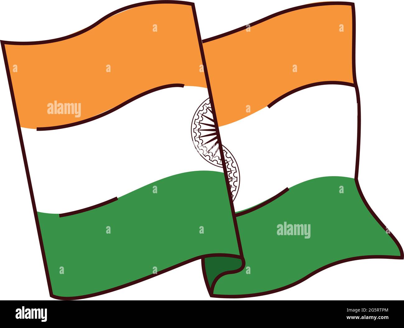 india flag waving Stock Vector Image & Art - Alamy