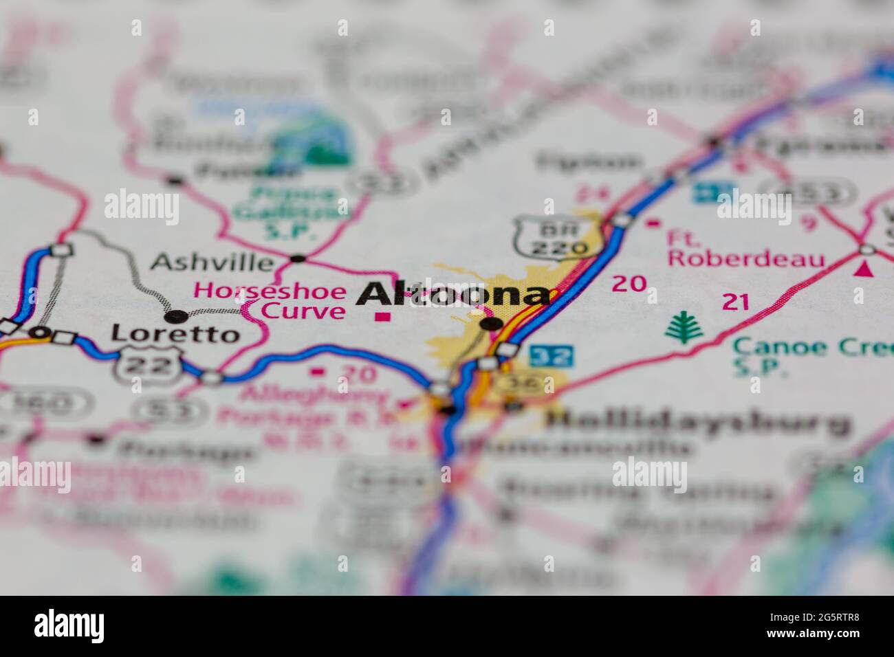 Altoona on a map hires stock photography and images Alamy