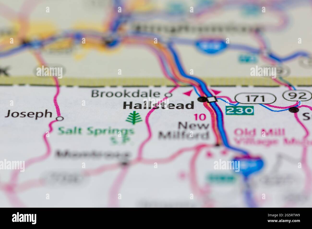 Hallstead Pennsylvania USA shown on a Geography map or Road map Stock