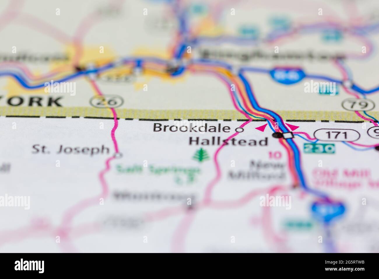 Brookdale Pennsylvania USA shown on a Geography map or Road map Stock