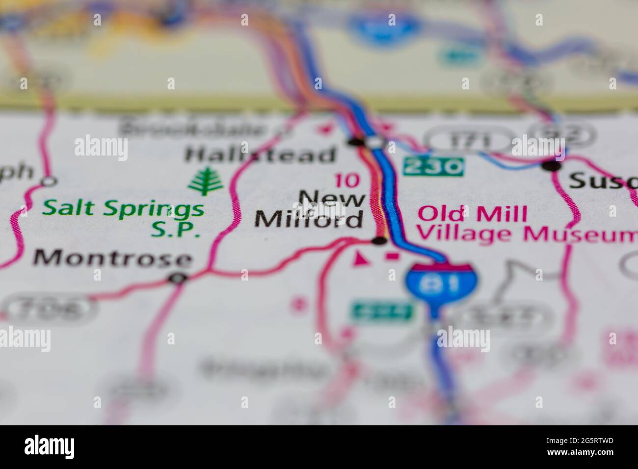 New milford on a map hires stock photography and images Alamy