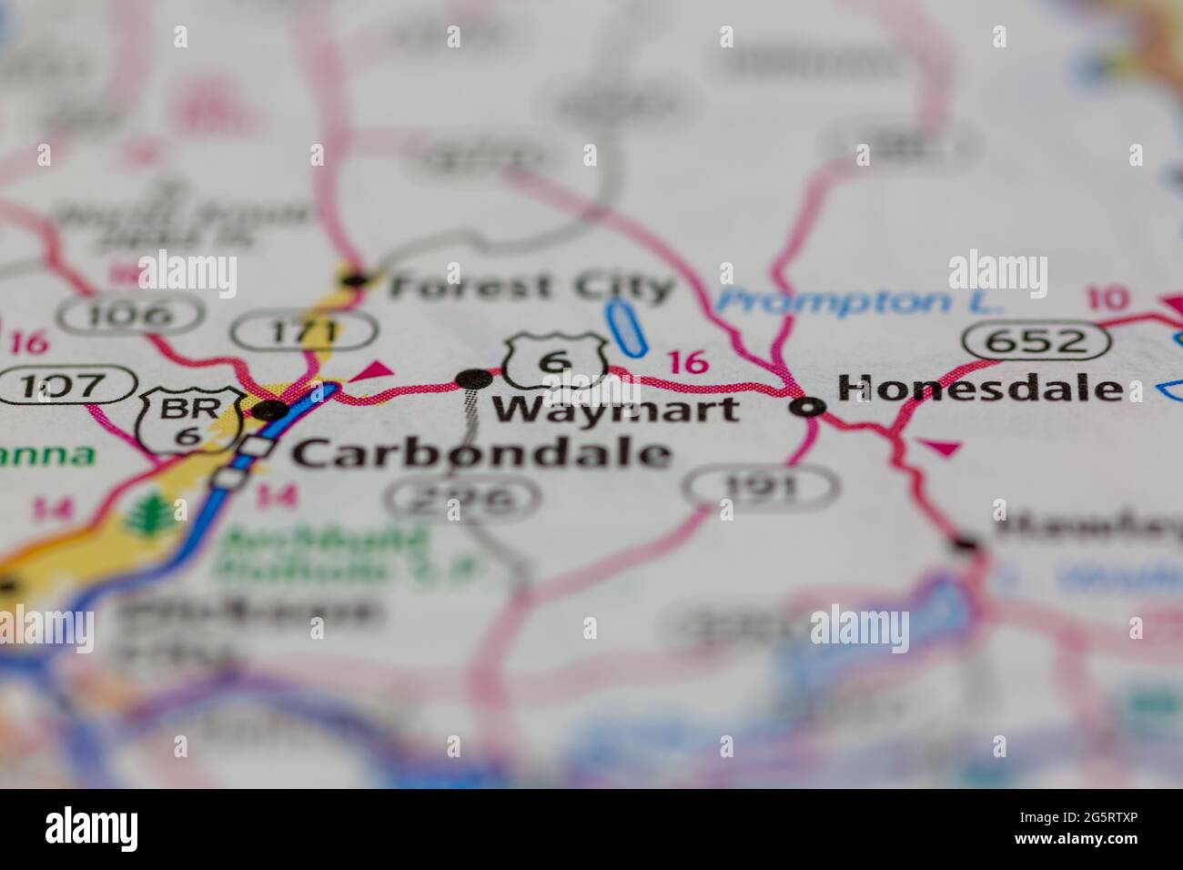Waymart on a map hires stock photography and images Alamy