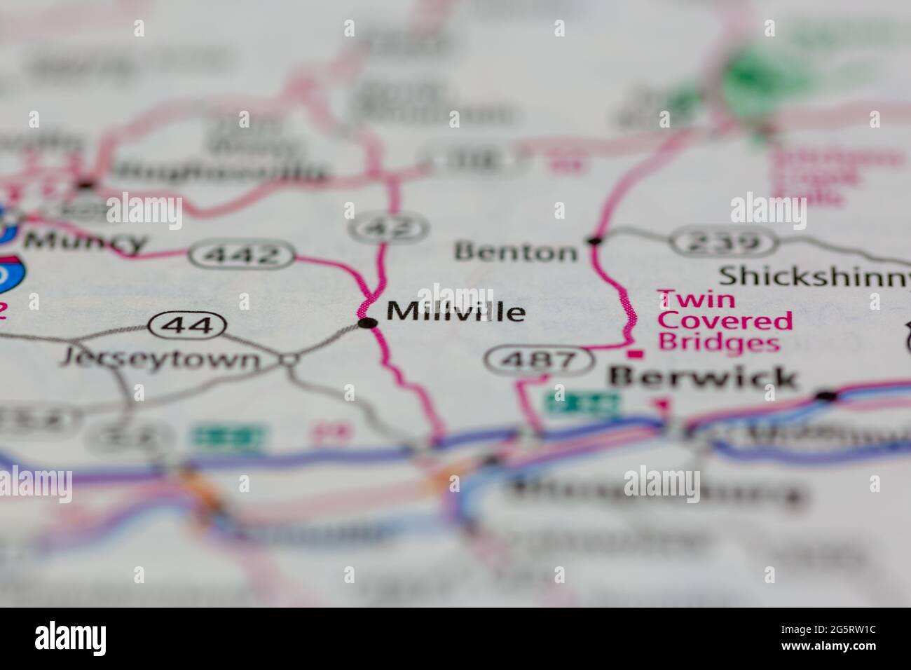 Millville on a map hires stock photography and images Alamy