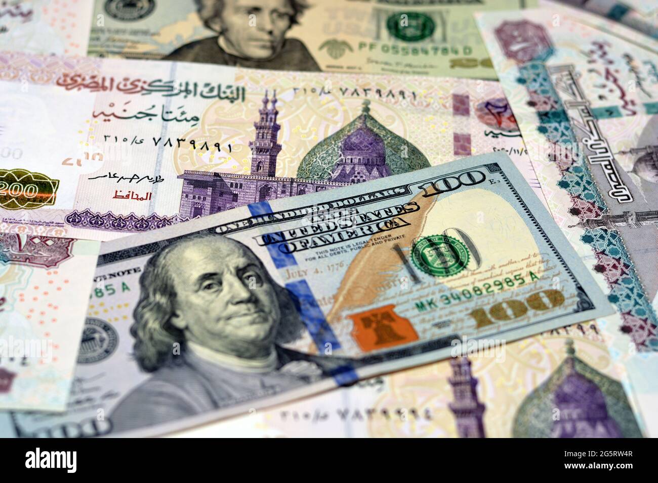 egypt-national-currency-with-usa-dollar-banknote-backdrop-money