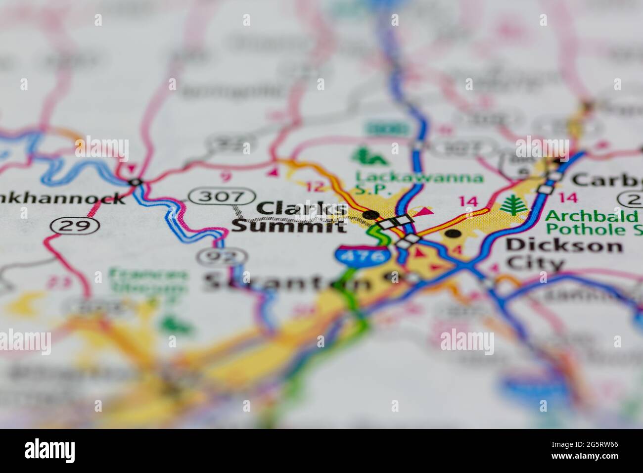 Map of clarks summit hires stock photography and images Alamy