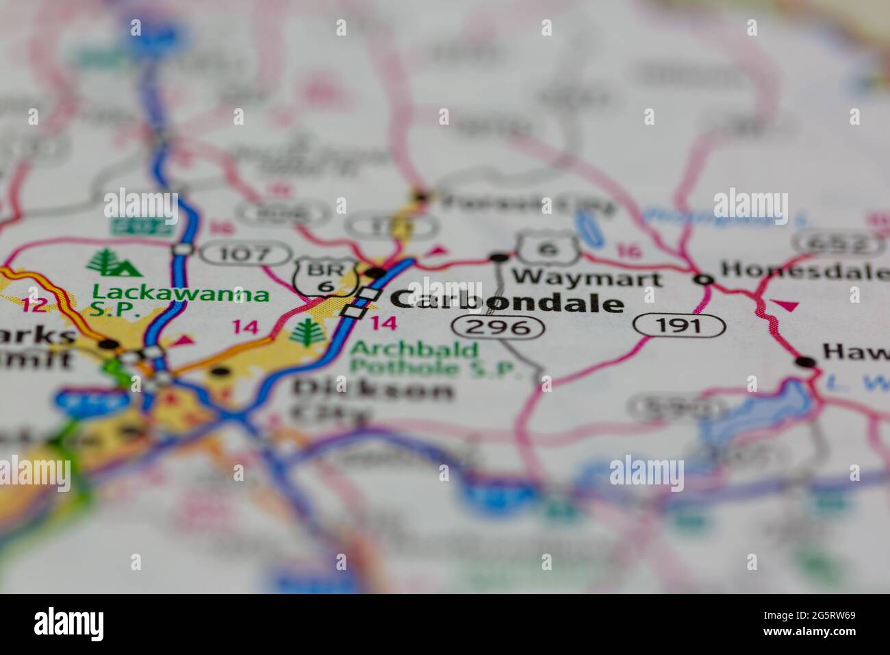 Carbondale pennsylvania map hires stock photography and images Alamy