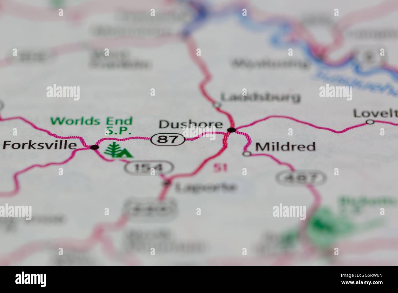 Dushore pennsylvania map hires stock photography and images Alamy