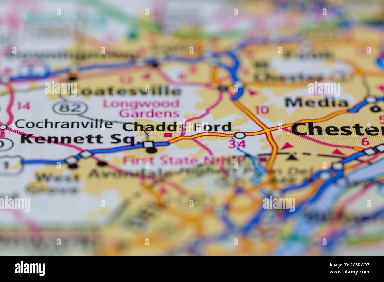 Map of chadds ford hires stock photography and images Alamy