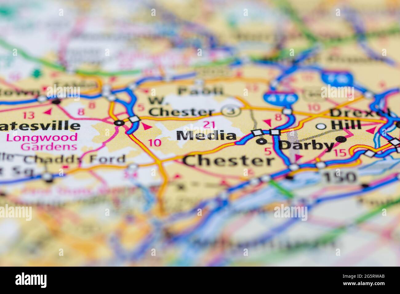 Map of media pennsylvania hires stock photography and images Alamy
