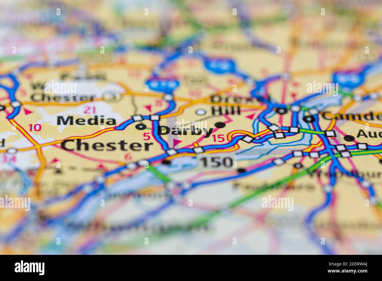 Map of darby pennsylvania hi-res stock photography and images - Alamy